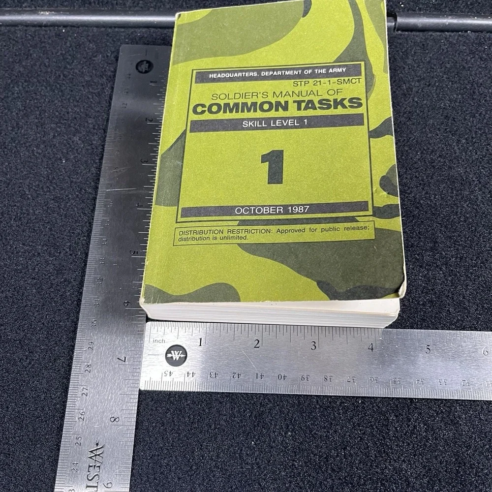 Soldiers Manual Book Common Tasks Skill Level 1 October 1987 STP 21-1-SMCT Army
